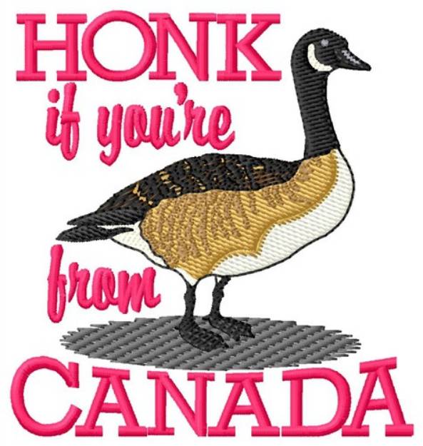 Picture of Honk From Canada Machine Embroidery Design