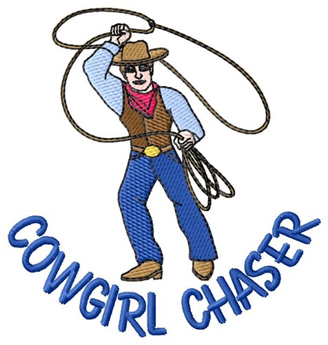 Cowgirl Chaser Machine Embroidery Design