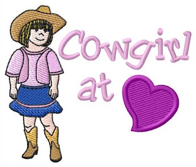 Picture of Cowgirl At Heart Machine Embroidery Design