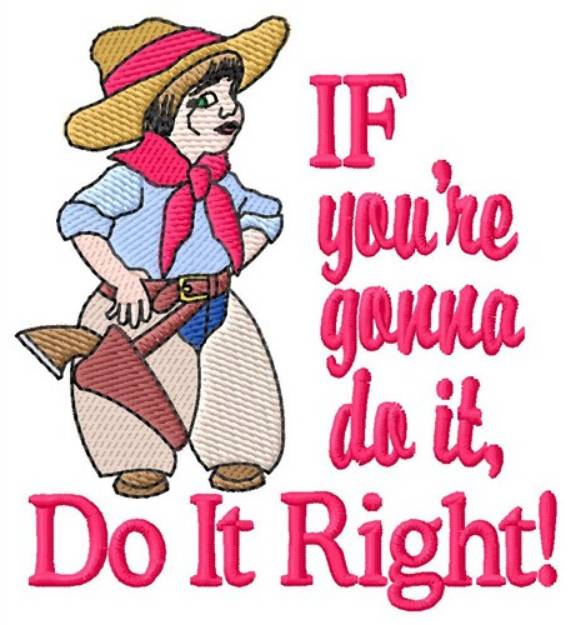 Picture of Do It Right Machine Embroidery Design