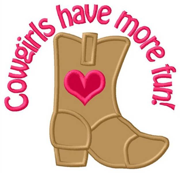 Picture of Cowgirls More Fun Machine Embroidery Design