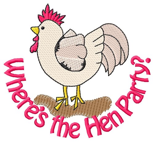 Hen Party Machine Embroidery Design