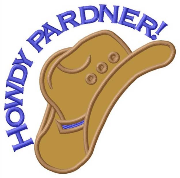 Picture of Howdy Pardner Machine Embroidery Design