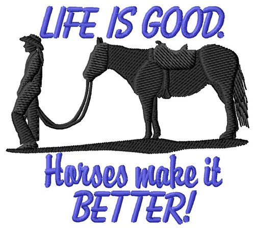 Life is Good Machine Embroidery Design