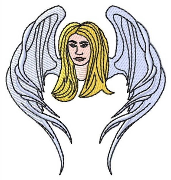 Picture of Angel Face Machine Embroidery Design