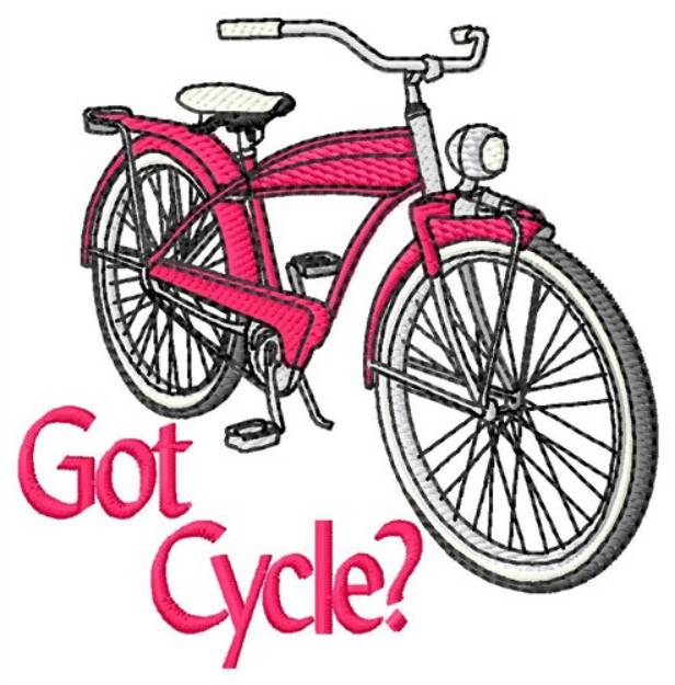 Picture of Got Cycle? Machine Embroidery Design