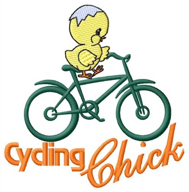 Picture of Cycling Chick Machine Embroidery Design