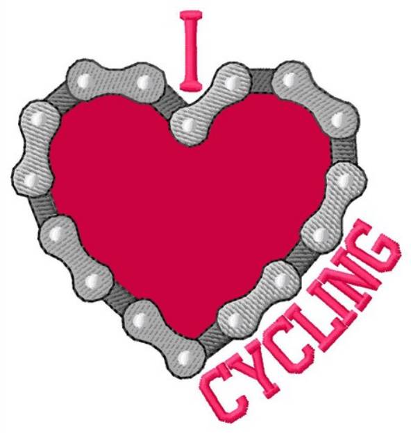 Picture of I Love Cycling Machine Embroidery Design