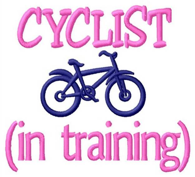 Picture of Cyclist In Training Machine Embroidery Design