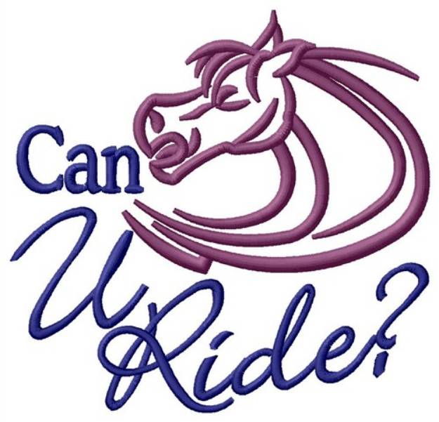 Picture of Can U Ride? Machine Embroidery Design