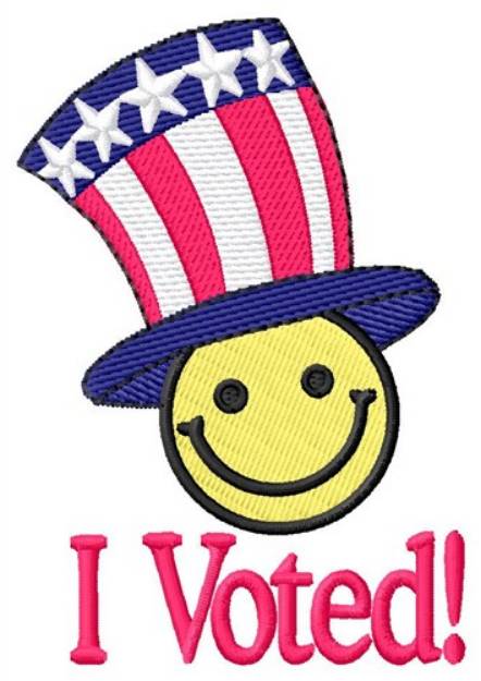 Picture of I Voted Machine Embroidery Design