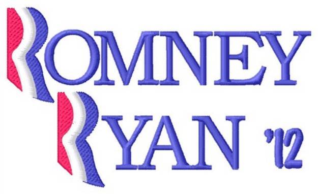 Picture of Romney Ryan 12 Machine Embroidery Design