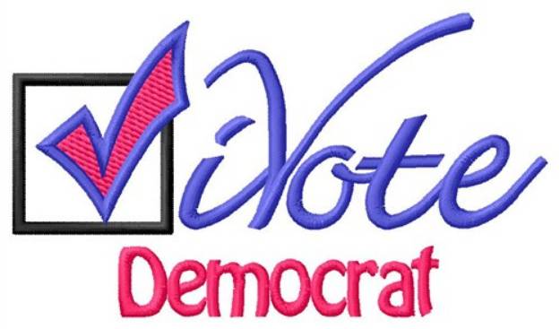 Picture of iVote Democrat Machine Embroidery Design