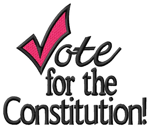 Vote Constitution Machine Embroidery Design