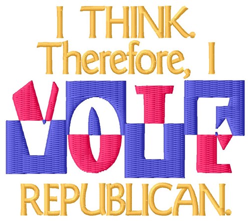 Vote Republican Machine Embroidery Design