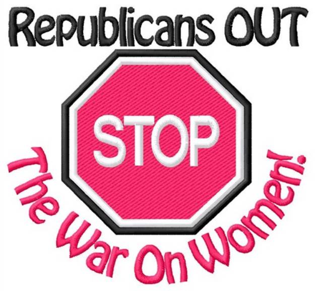 Picture of Republicans Out Machine Embroidery Design