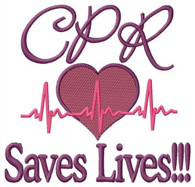 Picture of CPR Machine Embroidery Design