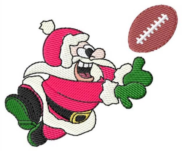 Picture of Football Santa Machine Embroidery Design