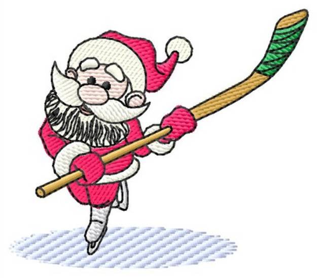 Picture of Hockey Santa Machine Embroidery Design