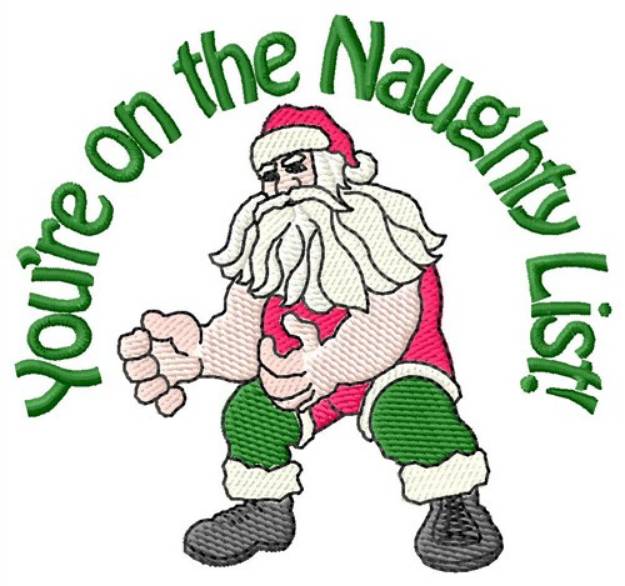 Picture of Naughty List Machine Embroidery Design