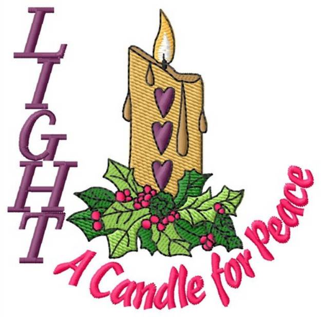 Picture of Light A Candle Machine Embroidery Design