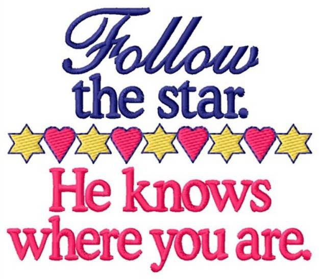 Picture of Follow The Star Machine Embroidery Design