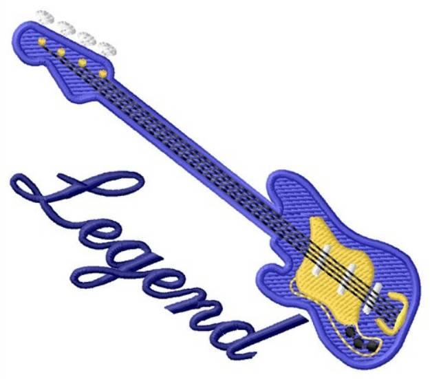 Picture of Guitar Legend Machine Embroidery Design