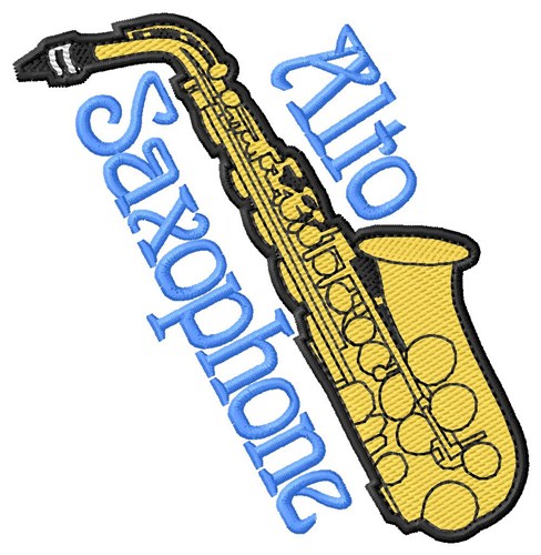 Alto Saxophone Machine Embroidery Design