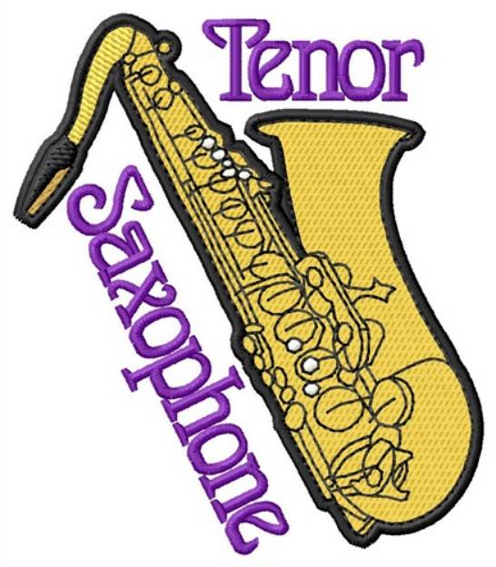 Picture of Tenor Saxophone Machine Embroidery Design