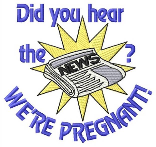 Picture of Were Pregnant Machine Embroidery Design