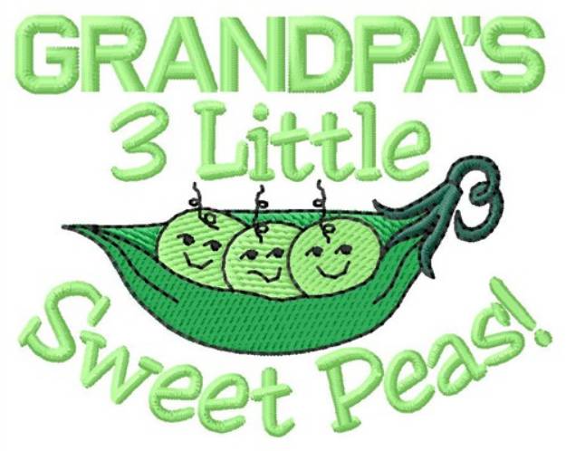 Picture of Grandpas 3 Peas Machine Embroidery Design