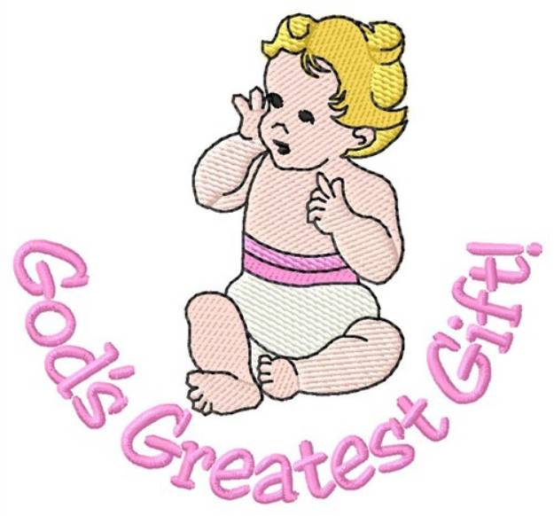 Picture of Gods Greatest Gift Machine Embroidery Design