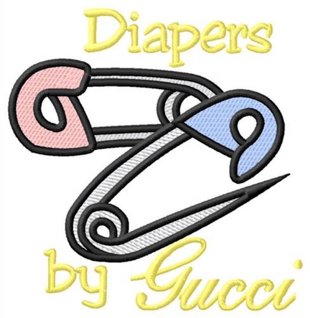 Picture of Diapers By Gucci Machine Embroidery Design