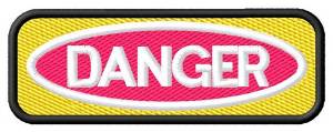 Picture of Danger Sign Machine Embroidery Design