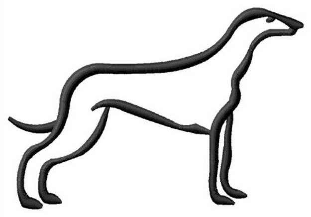 Picture of Greyhound Outline Machine Embroidery Design