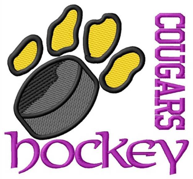Picture of Cougars Hockey Machine Embroidery Design