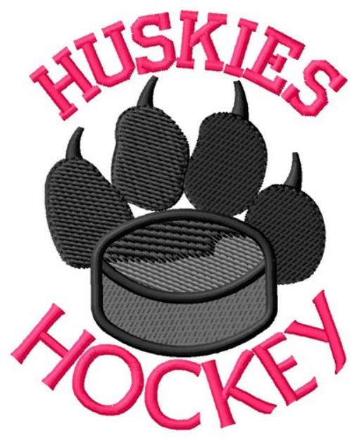 Picture of Huskies Hockey Machine Embroidery Design