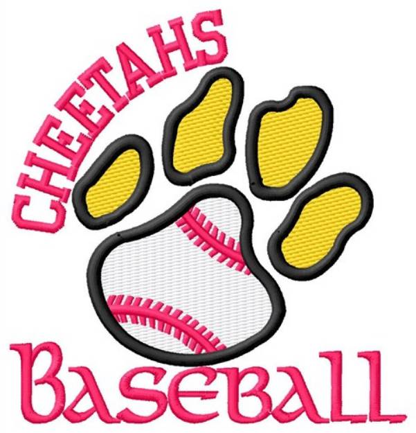 Picture of Cheetahs Baseball Machine Embroidery Design