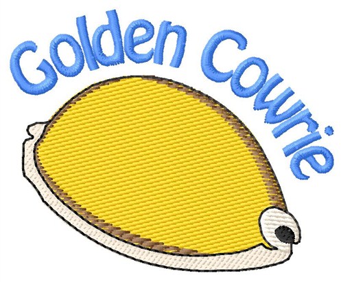 Golden Cowrie Shell Machine Embroidery Design