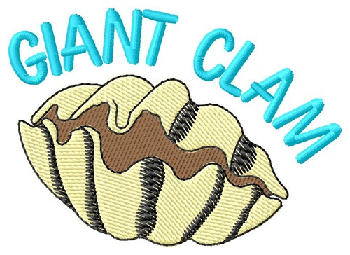 Giant Clam Machine Embroidery Design
