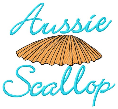Aussie Scallop Machine Embroidery Design