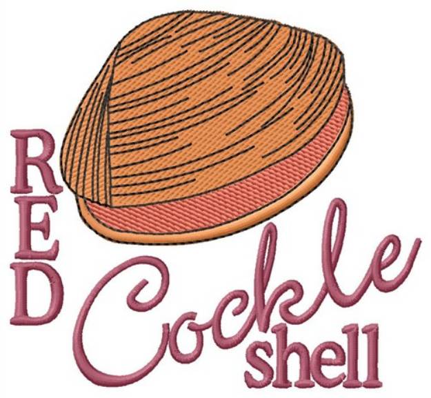 Picture of Red Cockle Shell Machine Embroidery Design