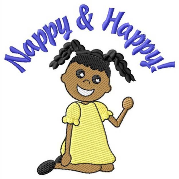 Picture of Nappy Girl Machine Embroidery Design