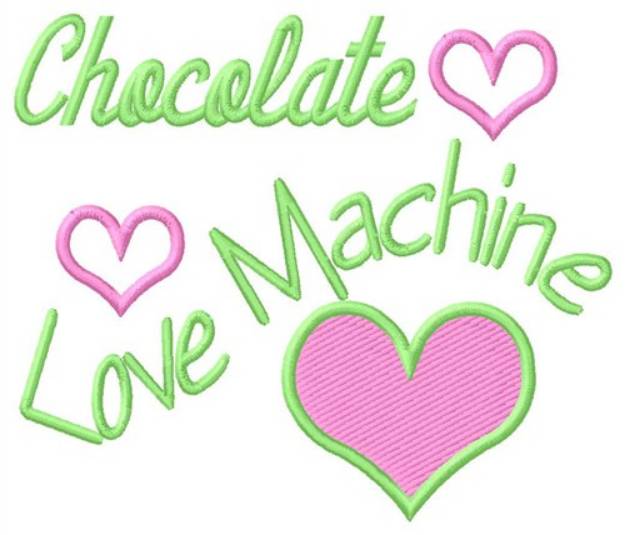 Picture of Chocolate Love Machine Machine Embroidery Design