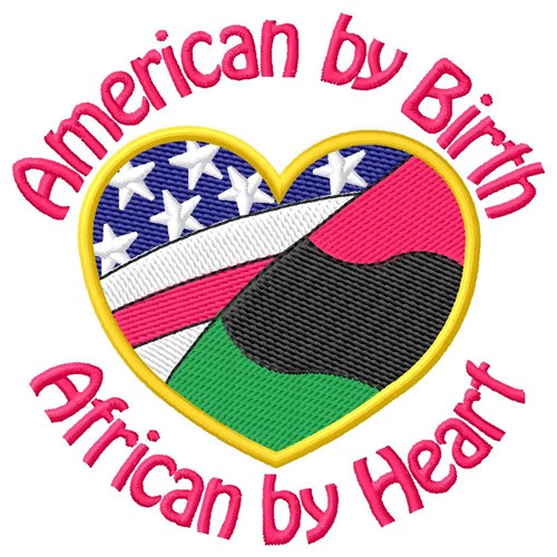 African By Heart Machine Embroidery Design