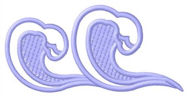 Picture of Two Waves Machine Embroidery Design