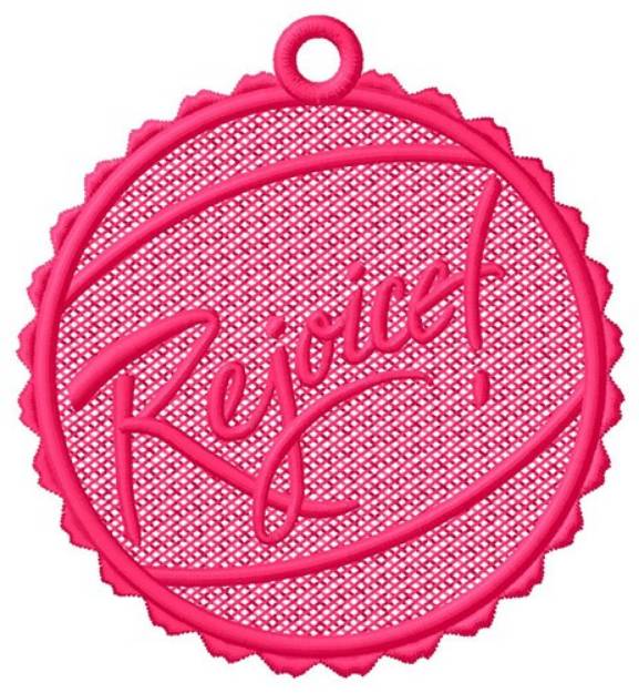 Picture of Rejoice Ornament Free Standing Lace Machine Embroidery Design