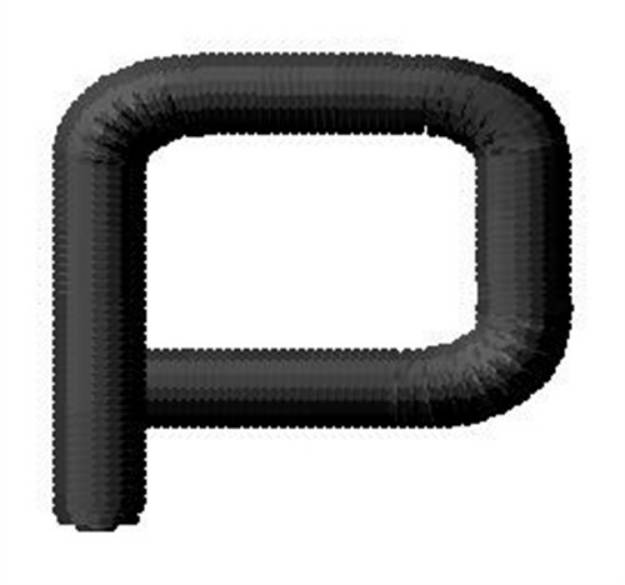 Picture of Nueropol Lowercase p Machine Embroidery Design