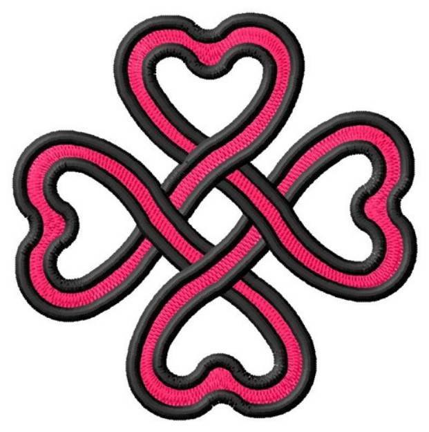 Picture of Braided Hearts Machine Embroidery Design