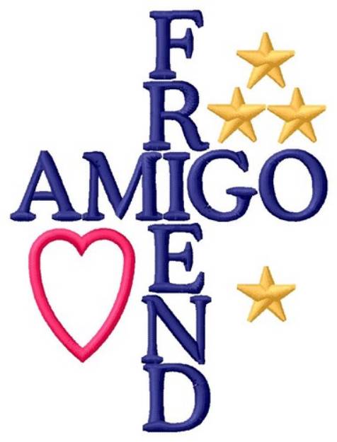 Picture of Friend Amigo Machine Embroidery Design